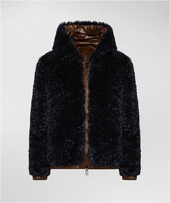 假毛兩面穿羽絨服(圖1)